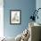Bashful Blue Florals IV-John Miller-Framed Art Print displayed on a wall