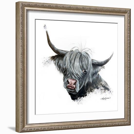 Bashful Cow-Angela Bawden-Framed Art Print