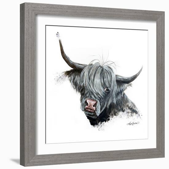 Bashful Cow-Angela Bawden-Framed Art Print