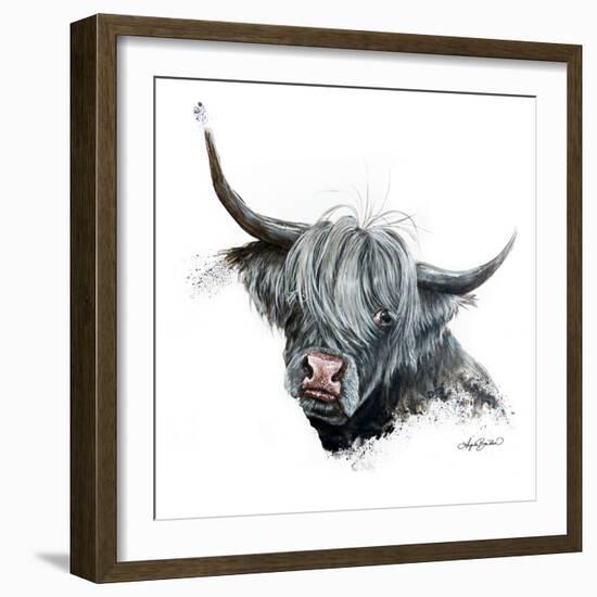 Bashful Cow-Angela Bawden-Framed Art Print