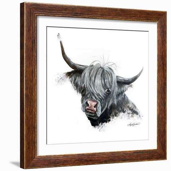 Bashful Cow-Angela Bawden-Framed Art Print