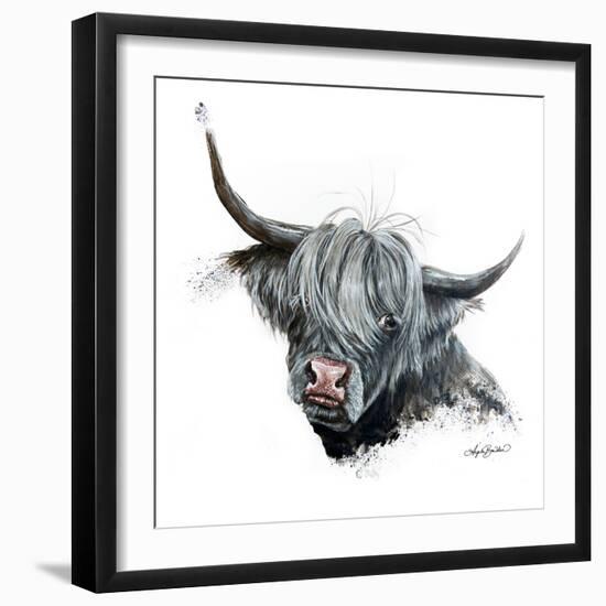 Bashful Cow-Angela Bawden-Framed Art Print