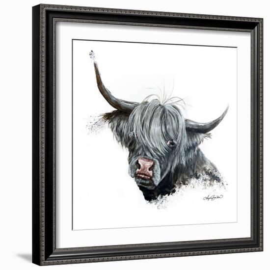 Bashful Cow-Angela Bawden-Framed Art Print