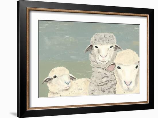 Bashful Sheep II-Jade Reynolds-Framed Art Print