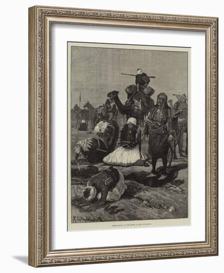 Bashi-Bazouks on the March, a Halt for Prayer-Richard Caton Woodville II-Framed Giclee Print