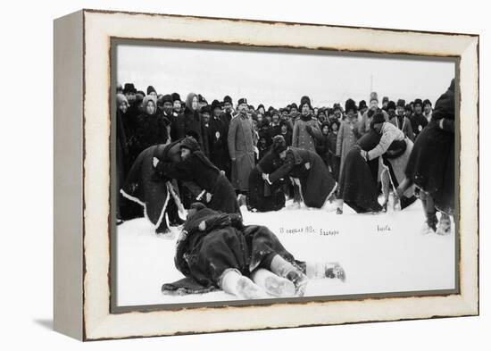 Bashkirs Kuresh Wrestling, Russia, 1913-null-Framed Premier Image Canvas