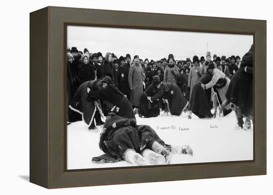 Bashkirs Kuresh Wrestling, Russia, 1913-null-Framed Premier Image Canvas