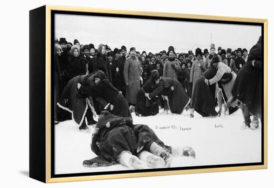 Bashkirs Kuresh Wrestling, Russia, 1913-null-Framed Premier Image Canvas