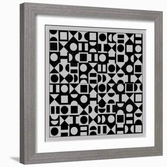 Basic Derivative, 2017, Simulated Woodblock-Peter McClure-Framed Giclee Print