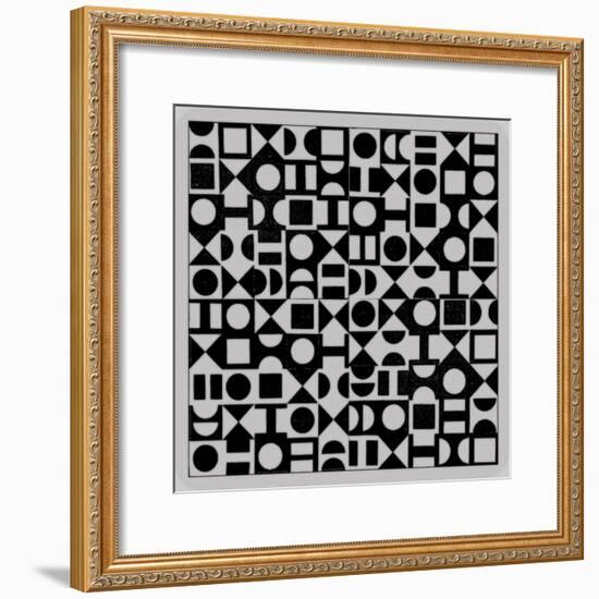 Basic Derivative, 2017, Simulated Woodblock-Peter McClure-Framed Giclee Print