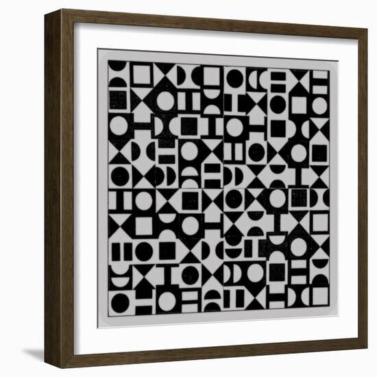 Basic Derivative, 2017, Simulated Woodblock-Peter McClure-Framed Giclee Print