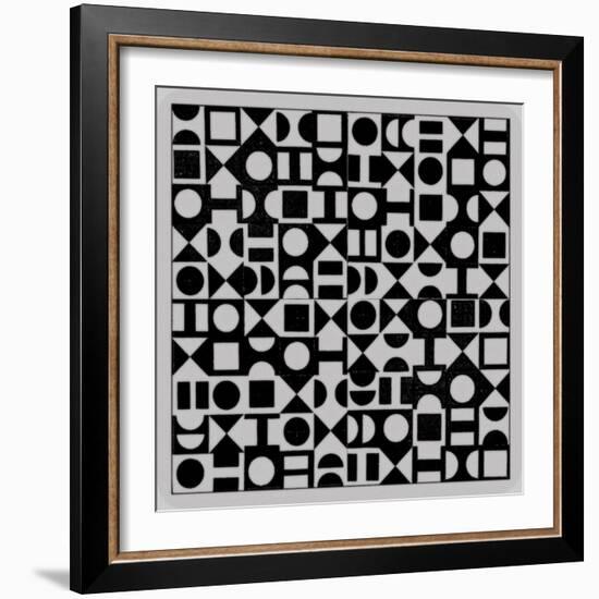 Basic Derivative, 2017, Simulated Woodblock-Peter McClure-Framed Giclee Print