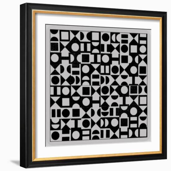 Basic Derivative, 2017, Simulated Woodblock-Peter McClure-Framed Giclee Print