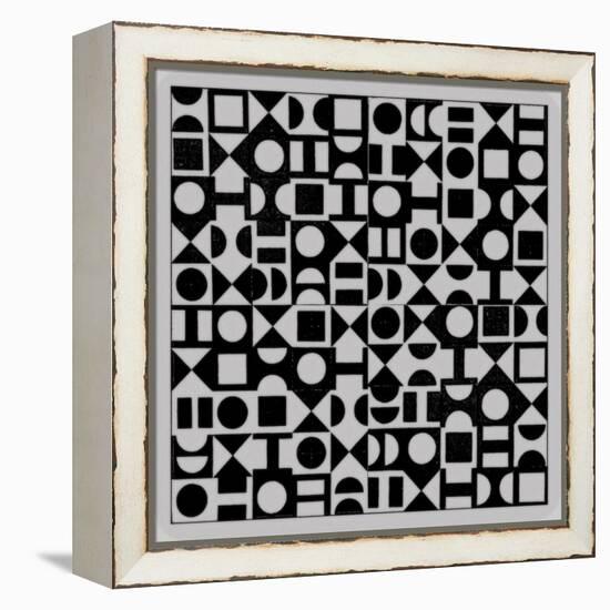 Basic Derivative, 2017, Simulated Woodblock-Peter McClure-Framed Premier Image Canvas