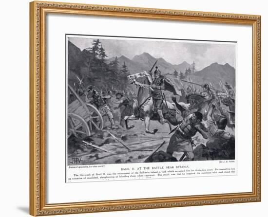 Basil II, at Battle Near Setania 1017 AD-John Harris Valda-Framed Giclee Print