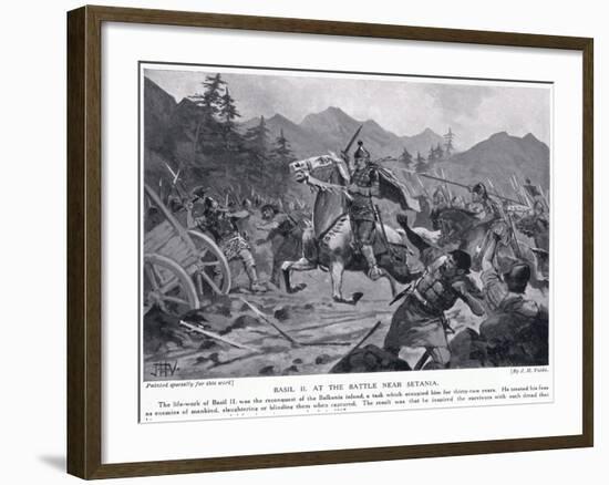 Basil II, at Battle Near Setania 1017 AD-John Harris Valda-Framed Giclee Print