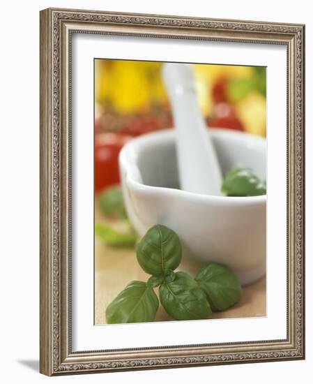 Basil in a Mortar-Alena Hrbkova-Framed Photographic Print