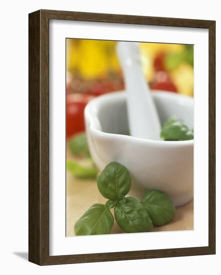 Basil in a Mortar-Alena Hrbkova-Framed Photographic Print