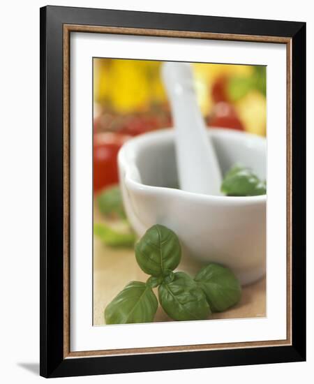 Basil in a Mortar-Alena Hrbkova-Framed Photographic Print