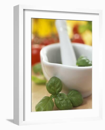 Basil in a Mortar-Alena Hrbkova-Framed Photographic Print