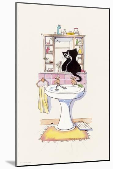 Basil in the Bathroom II-Harry Caunce-Mounted Art Print