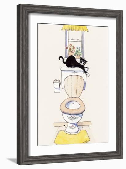 Basil in the Bathroom III-Harry Caunce-Framed Art Print