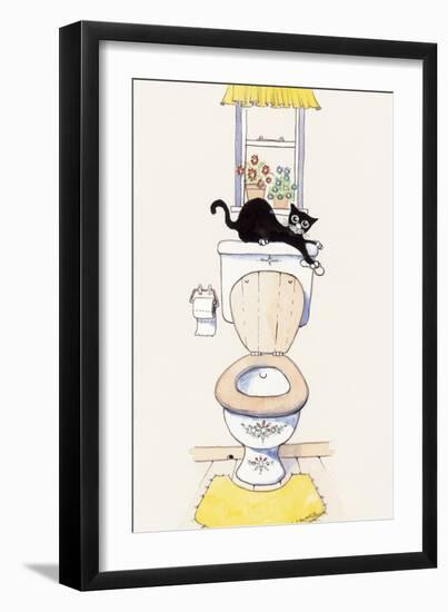 Basil in the Bathroom III-Harry Caunce-Framed Art Print