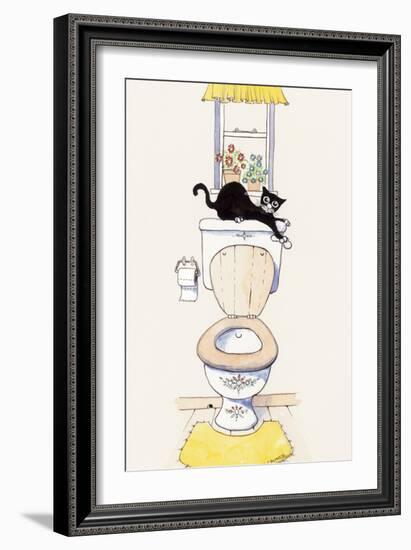 Basil in the Bathroom III-Harry Caunce-Framed Art Print