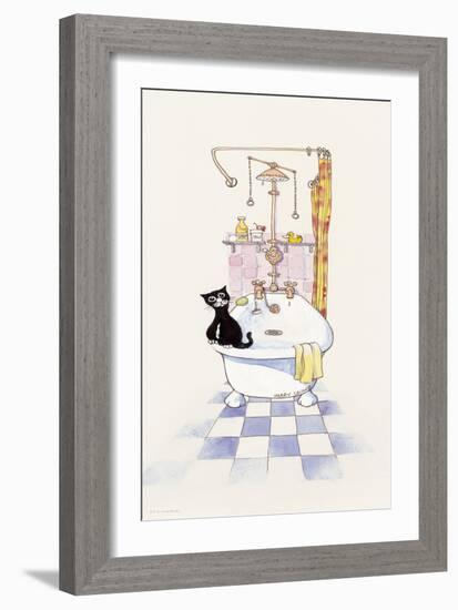 Basil in the Bathroom IV-Harry Caunce-Framed Art Print