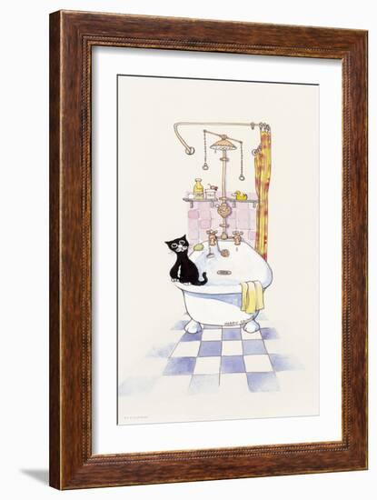 Basil in the Bathroom IV-Harry Caunce-Framed Art Print