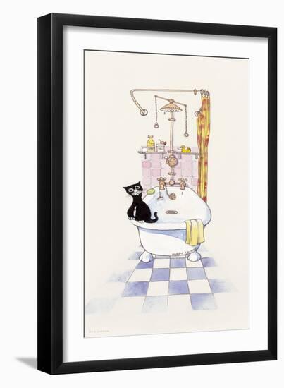 Basil in the Bathroom IV-Harry Caunce-Framed Art Print