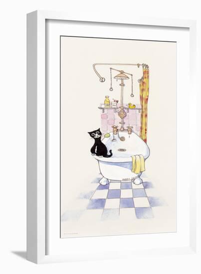 Basil in the Bathroom IV-Harry Caunce-Framed Art Print