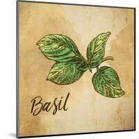 Basil on Burlap-Color Me Happy-Mounted Art Print