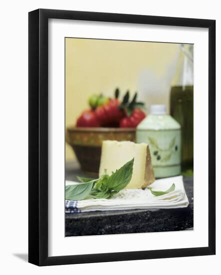 Basil, Parmesan, Tomatoes and Olive Oil-null-Framed Photographic Print