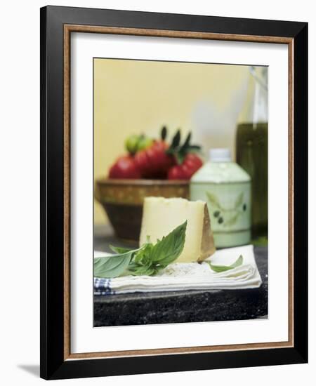 Basil, Parmesan, Tomatoes and Olive Oil-null-Framed Photographic Print