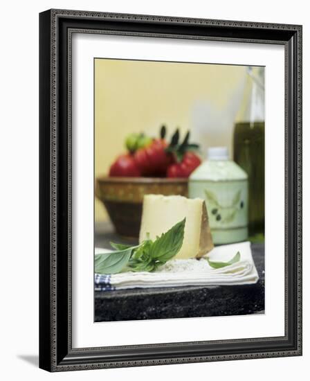 Basil, Parmesan, Tomatoes and Olive Oil-null-Framed Photographic Print