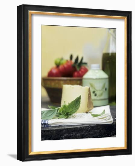 Basil, Parmesan, Tomatoes and Olive Oil-null-Framed Photographic Print