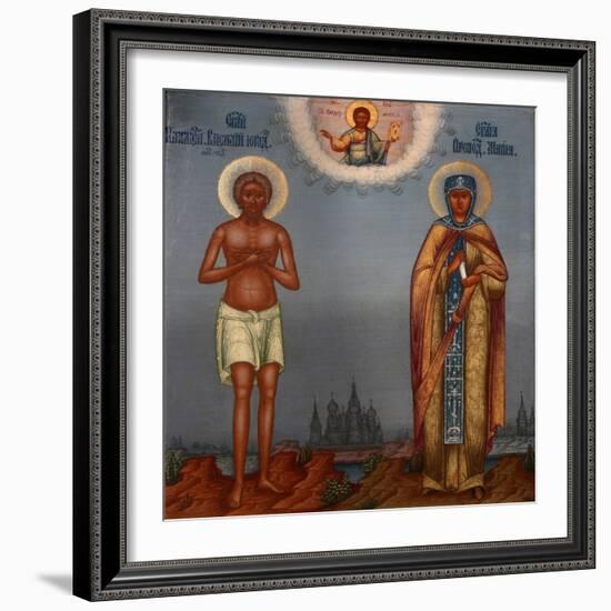 Basil the Blessed and Saint Mary of Egypt, 1901-Osip Semionovich Chirikov-Framed Giclee Print