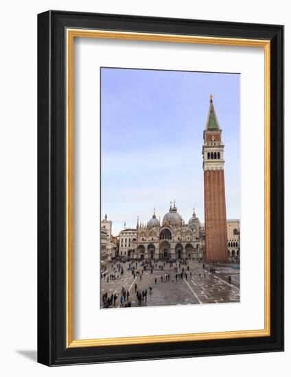 Basilica and Campanile, Piazza San Marco, elevated view from Museo Correr, Venice, UNESCO World Her-Eleanor Scriven-Framed Photographic Print