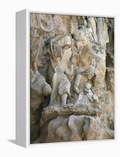 Basilica and Expiatory Church of the Holy Family by Antoni Gaudi. Detail. Spain-null-Framed Premier Image Canvas