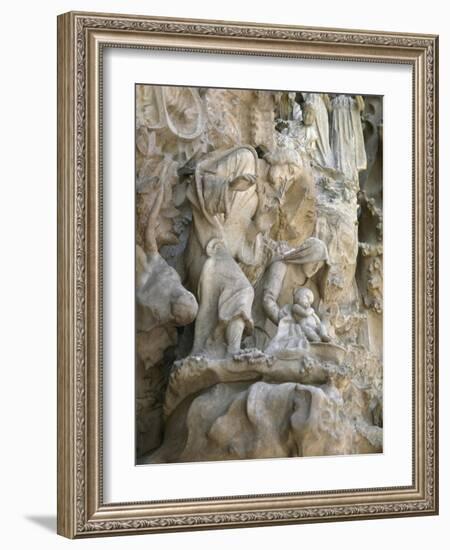 Basilica and Expiatory Church of the Holy Family by Antoni Gaudi. Detail. Spain-null-Framed Giclee Print