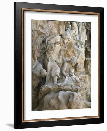 Basilica and Expiatory Church of the Holy Family by Antoni Gaudi. Detail. Spain-null-Framed Giclee Print
