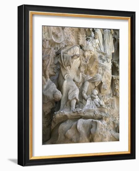 Basilica and Expiatory Church of the Holy Family by Antoni Gaudi. Detail. Spain-null-Framed Giclee Print