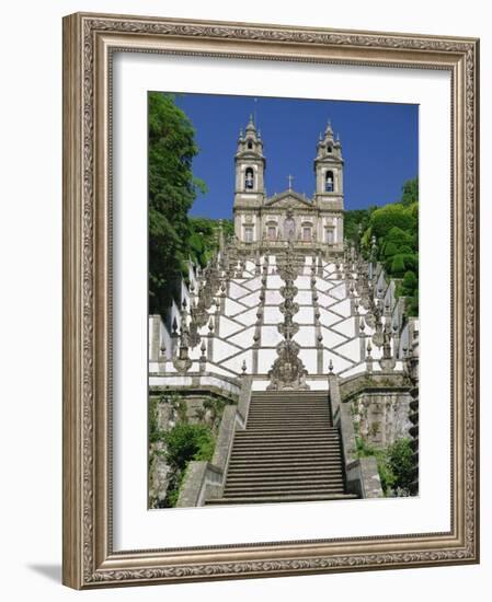 Basilica and Famous Staircases of Bom Jesus, Completed in 1837, Braga, Minho Region of Portugal-Maxwell Duncan-Framed Photographic Print