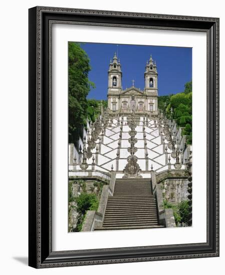 Basilica and Famous Staircases of Bom Jesus, Completed in 1837, Braga, Minho Region of Portugal-Maxwell Duncan-Framed Photographic Print