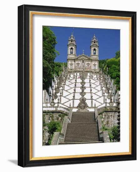 Basilica and Famous Staircases of Bom Jesus, Completed in 1837, Braga, Minho Region of Portugal-Maxwell Duncan-Framed Photographic Print