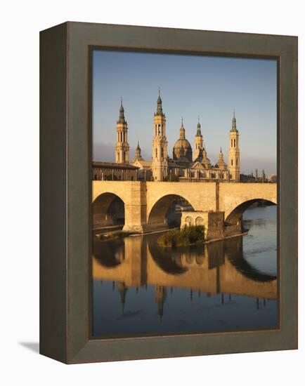 Basilica De Nuestra Senora De Pilar, Zaragoza, Spain-Walter Bibikow-Framed Premier Image Canvas