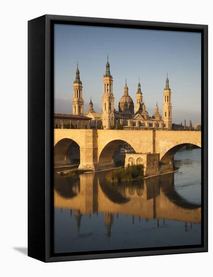 Basilica De Nuestra Senora De Pilar, Zaragoza, Spain-Walter Bibikow-Framed Premier Image Canvas