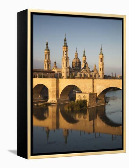 Basilica De Nuestra Senora De Pilar, Zaragoza, Spain-Walter Bibikow-Framed Premier Image Canvas