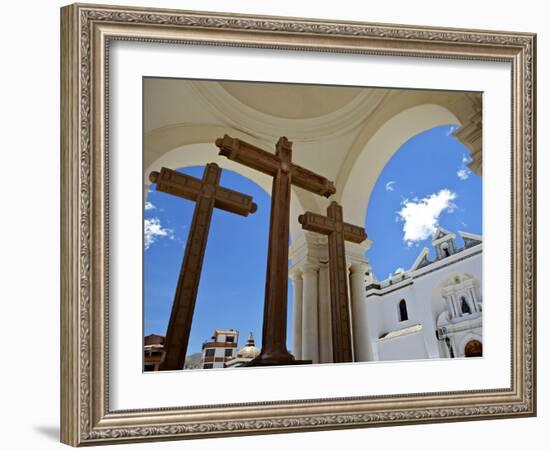 Basilica of Our Lady of Copacabana on the Shores of Lake Titicaca, Bolivia, South America-Simon Montgomery-Framed Photographic Print